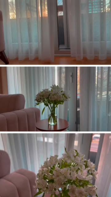 White flowers by a window, Reel cover
