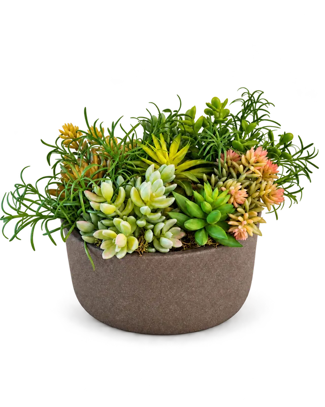 Композиция из искусственных суккулентов